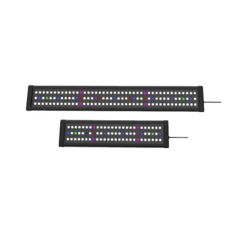 

Full Spectrum Aquarium Light with Aluminum Alloy Shell Extendable Brackets, White Blue Red LEDs, External Controller, for Freshw