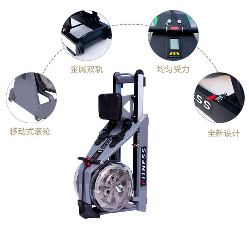 New Luxury Double Barrel Water Resistance Rowing Machine Commercial Gym Indoor Training Sports Water Rowing Machine