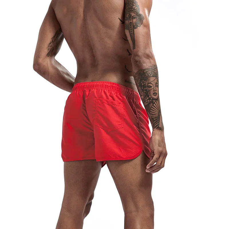 Летние мужские модные пляжные шорты мужской большой размер сплошной цвет спортивная одежда для плавания Быстросохнущий купальник для Серфинга плавки