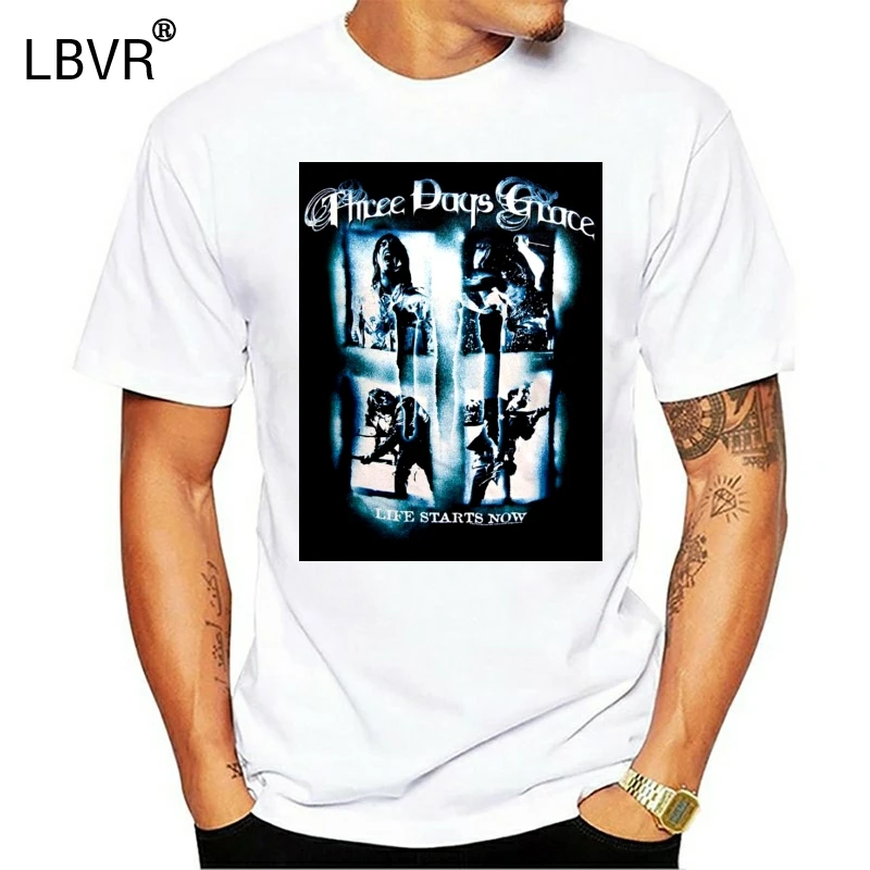 2011 THREE DAYS GRACE CONCERT T SHIRT MENS MEDIUM LIFE STARTS NOW TOUR BLACK T-Shirt 2019 Fashion Men top tee | Мужская одежда