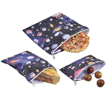 Sacs de conservation des aliments réutilisables, 3 pièces/ensemble, sac de congélation étanche, sacs à Sandwich, sac de collation, sac à pain pour le Camping, stockage des aliments 1