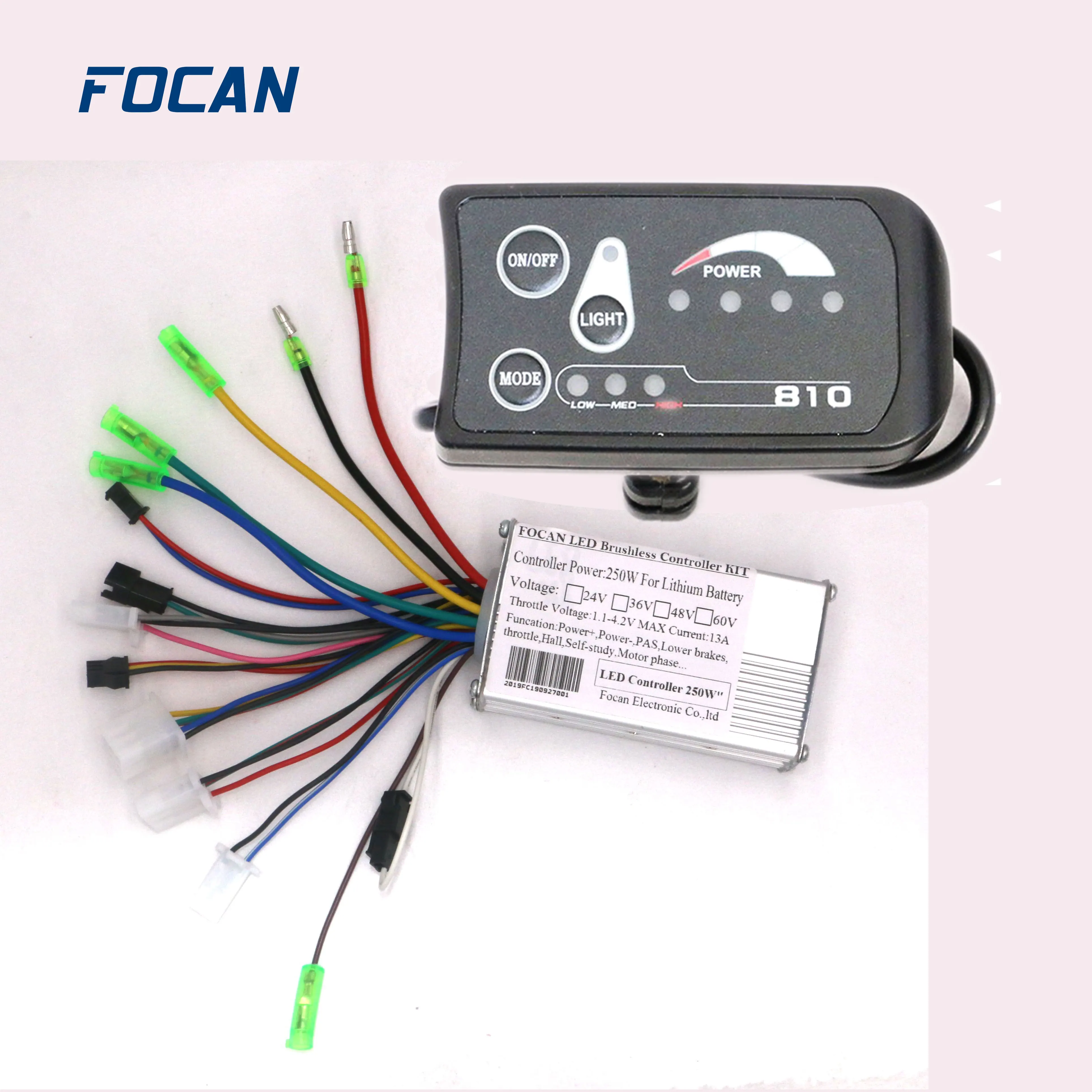 FOCAN 24V 36V 48V 250W/350W S810 светодиодный контроллер дисплея для электровелосипеда|scooter