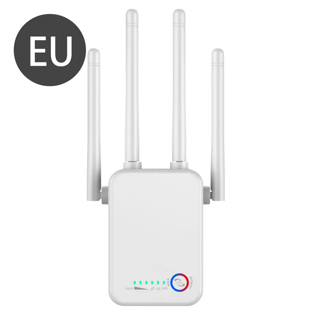 Wireless Router Wifi Repeater 1200Mbps Dual-Band 2.4G 5 GHZ 4 Antenna Signal Amplifier Long Range Extender Booster Access Point wifi hotspot amplifier Wireless Routers