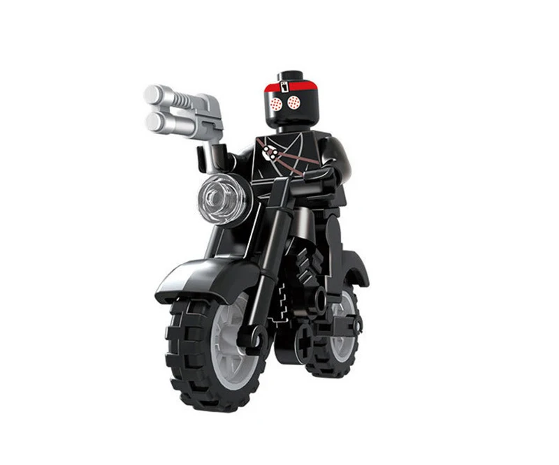 6 шт./компл. совместимый бренд минкрафт Мстители супер герой ниндзя фигурки мотоцикл строительные блоки кирпичи игрушка подарок для детей