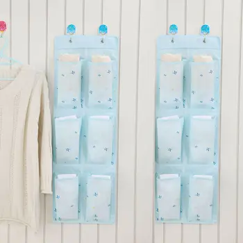 

6 Pockets Storage Bag Multifunction Cosmetic Organizer Oxford Cloth Storage Box Wall Hanging Pouch Toys Container Drop shipping