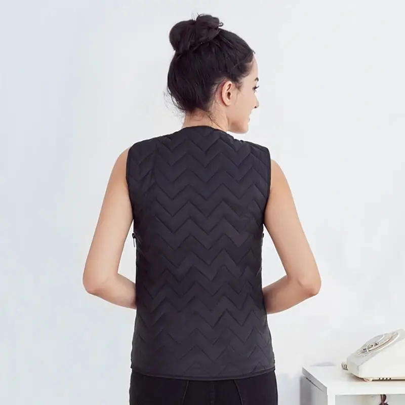 Women Vest Heated Outdoor Electric Thermal Waistcoat Clothing For Usb Infrared Heating Vest Jacket