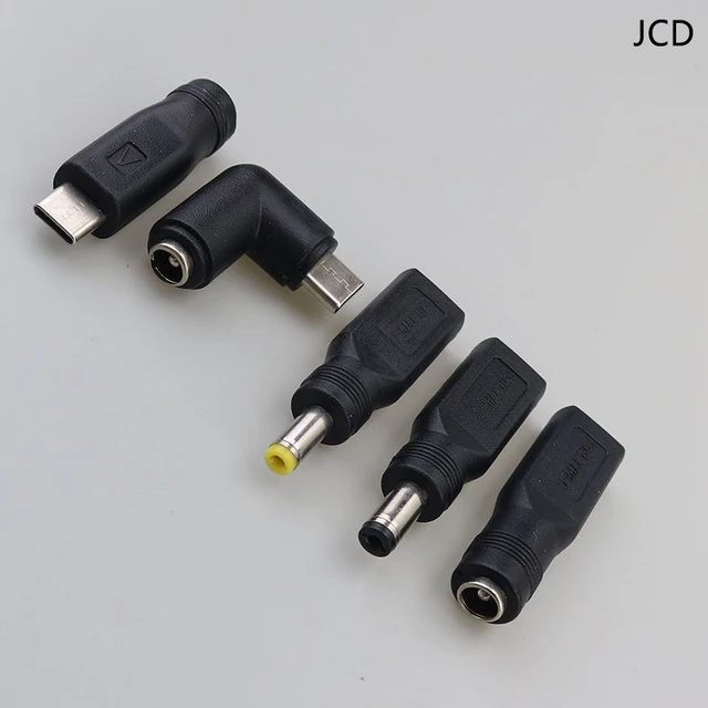 Straight USB-C to 2.1mm Barrel Jack Adapter