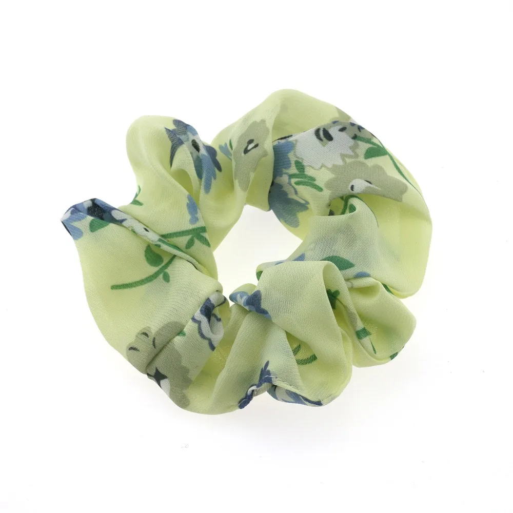 Новые модные Scrunchies Для женщин резинки для волос для девочек Головные УБОРЫ МИЛЫЙ хвост держатель резинка для волос с принтом женские аксессуары для волос - Цвет: 12