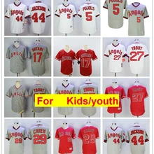 Молодежи Лос-Анджелеса Майк Траут Shohei Ohtani Альберта Pujols Kole Lee Реджи Джексон стержень Карью FLEX Прохладный База Джерси