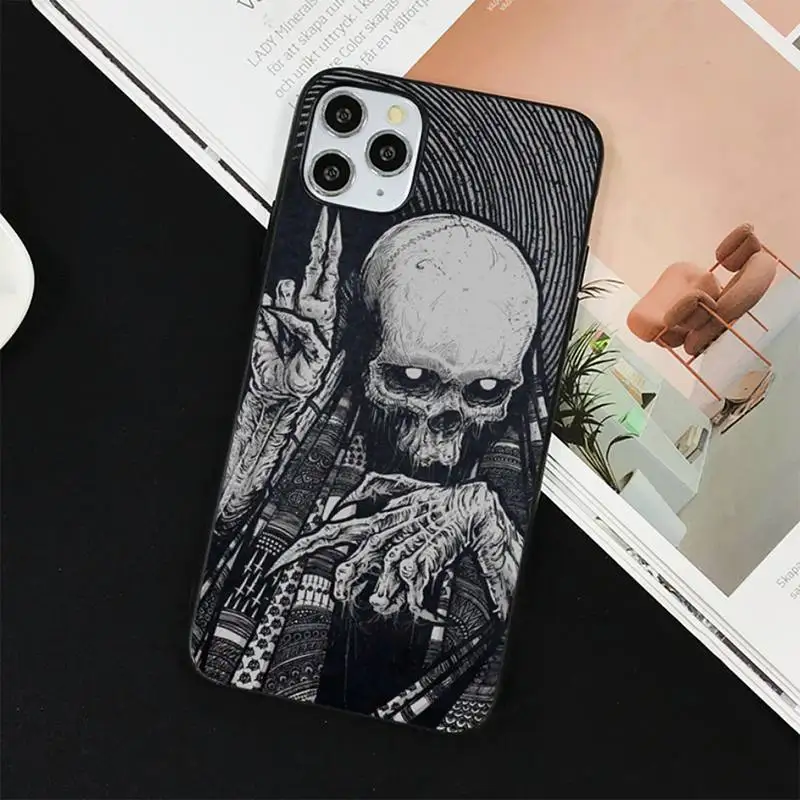 apple iphone 13 pro max case YNDFCNB Gothic Fashion Skull Phone Case for iphone 13 11 12 pro XS MAX 8 7 6 6S Plus X 5S SE 2020 XR cover iphone 13 pro max cover