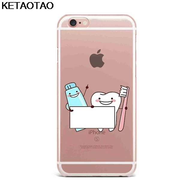 Многоцветный KETAOTAO доктор стоматолог стетоскоп телефон чехол s для iPhone 4 5C 5S 6S 7 8 Plus XR XS Max чехол кристально чистый мягкий TPU чехол s - Цвет: Многоцветный