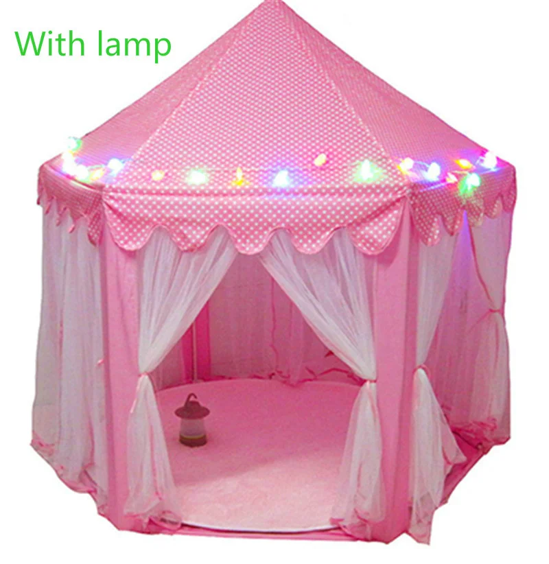 Princess Castle Play Tent Pink Tent, SkyeyArc Princess Tent with Metal Frame 
