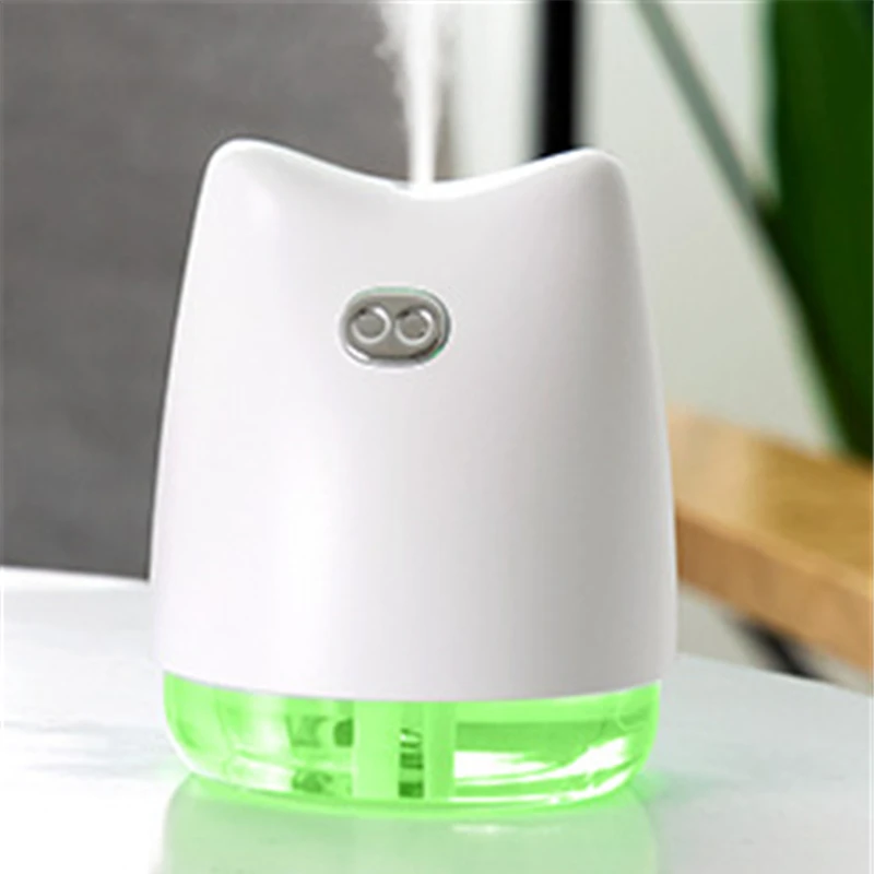 Micro 270ml Cute Pig Humidifier with LED Night Light Ultrasonic Air Freshner Humidificdor USB Charge for Car Home New Arrived - Цвет: White