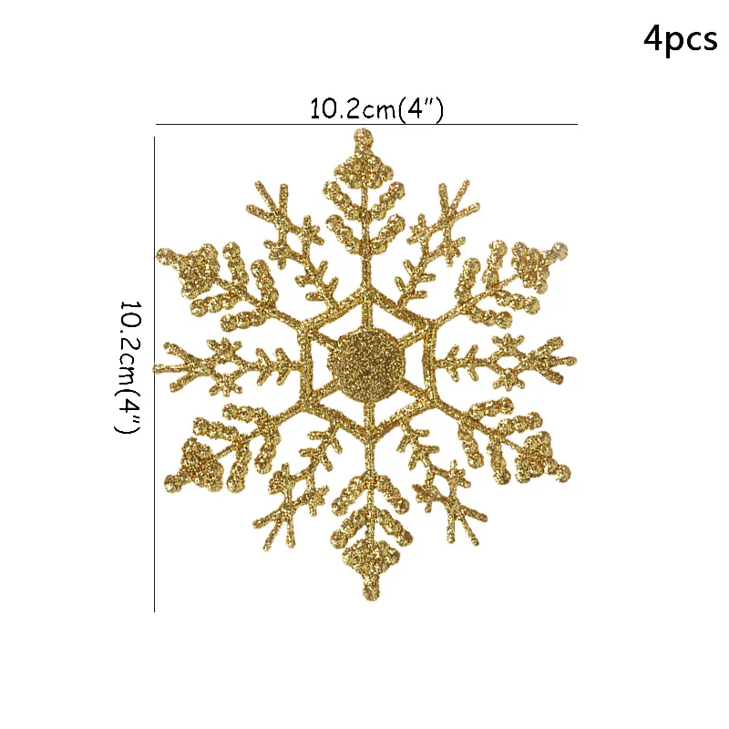 4pcs style K Рождественские подвесные Подвески в виде снежинок, украшения для дома, украшения для новогодней елки, новогодние, рождественские, вечерние, зимние украшения - Цвет: 4pcs style K