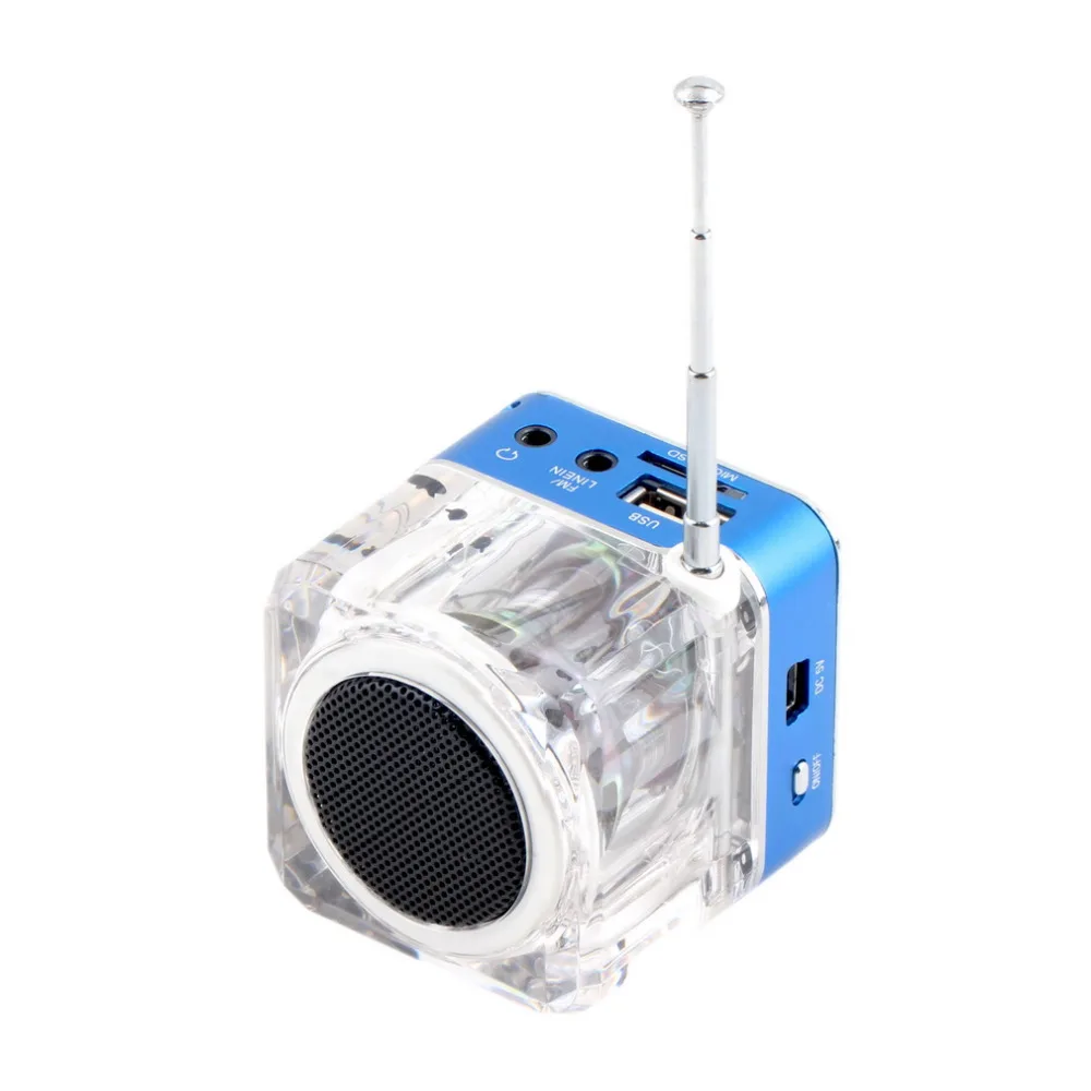 Мини-динамик lcd HiFi Музыка MP3/4 плеер Micro SD/TF USB диск FM радио мини динамик