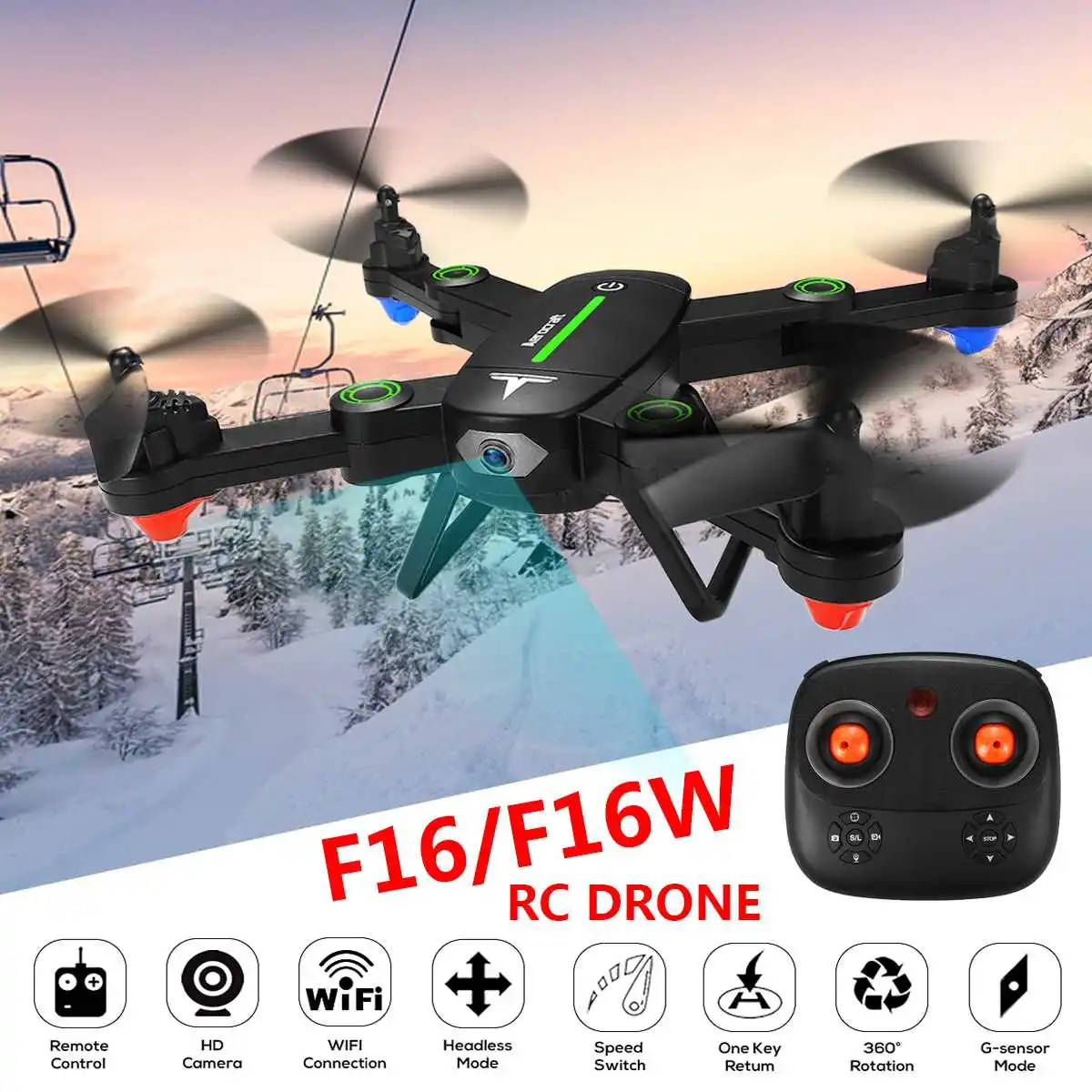 RC HD камера Квадрокоптер Wi-Fi FPV Складная рукоятка Дрон высота удержания W/2MP широкоугольный рычаг небольшой путешествия стабильный полет аэрофотосъемка