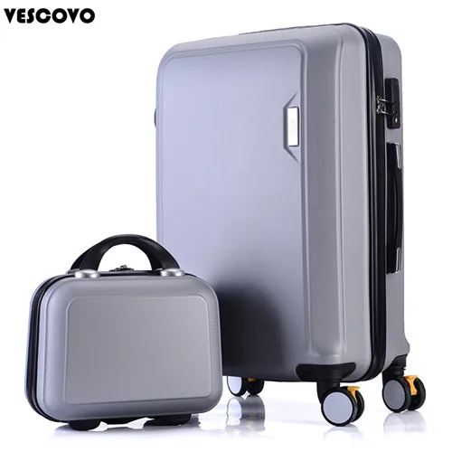 Vescovo 2" 22" 2" 26 дюймов ретро комплект багажных сумок на колесиках с косметичкой студенческие колеса женщины носить на тележке Дорожный чемодан - Цвет: a set