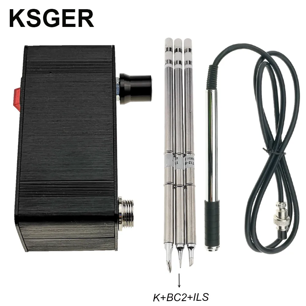 KSGER T12 Мини паяльная станция STM32 V3.1S OLED DIY ручка из алюминиевого сплава электрические инструменты держатель авто-сна T12 железные наконечники - Цвет: Sets 11