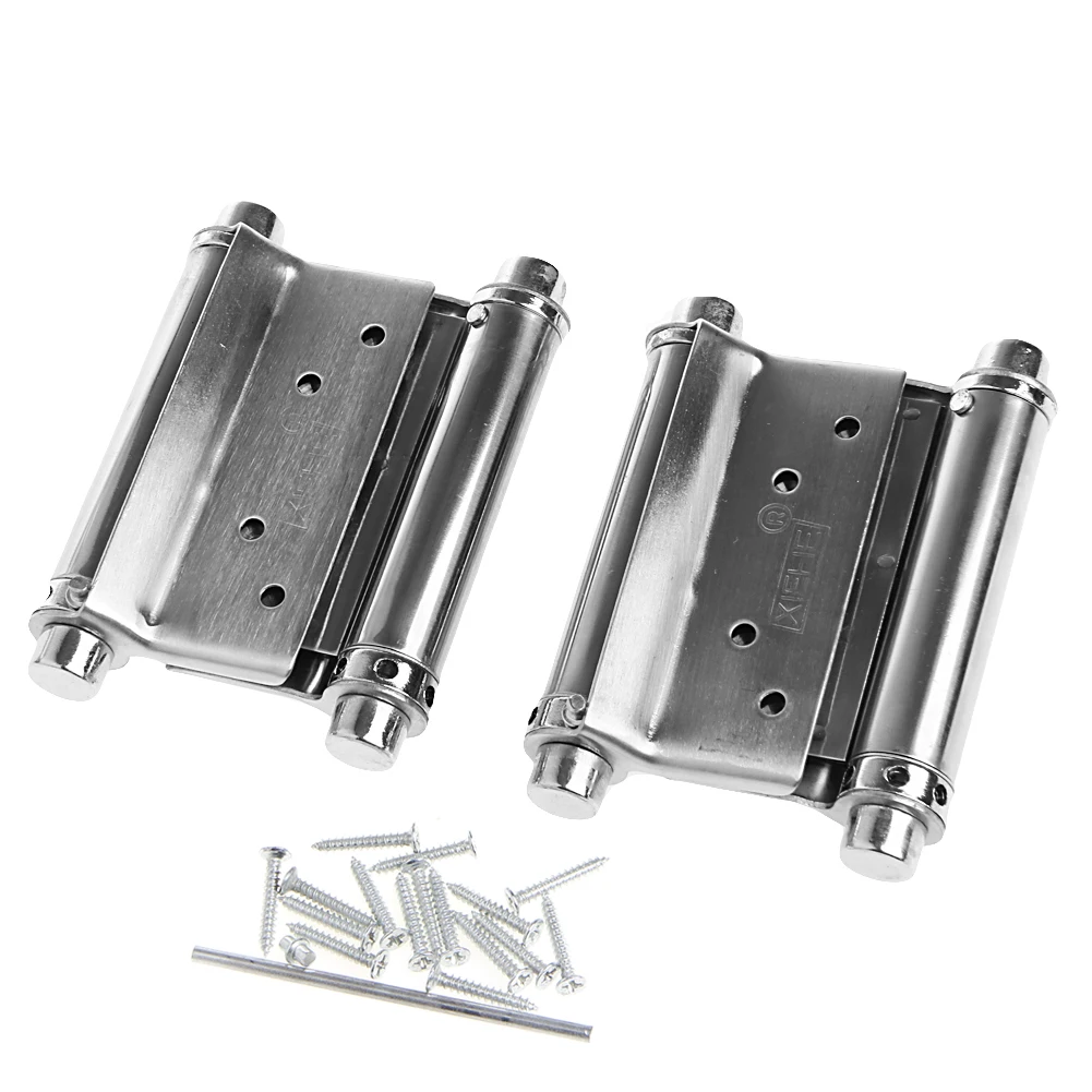 652F 2Pcs 3&quot Inch Stainless Steel Double Action Spring Hinge Saloon Cafe Door Swing | Обустройство дома