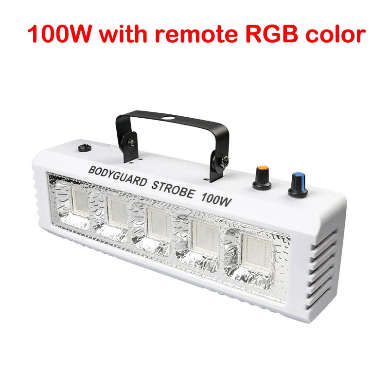 100W remote RGB color 100 Вт стробоскоп вспышка света удаленный звук активированный диско огни для фестиваля гирлянда для праздника стробоскоп Скорость Регулируемая для сценического диско - Цвет: 100W remote RGB color