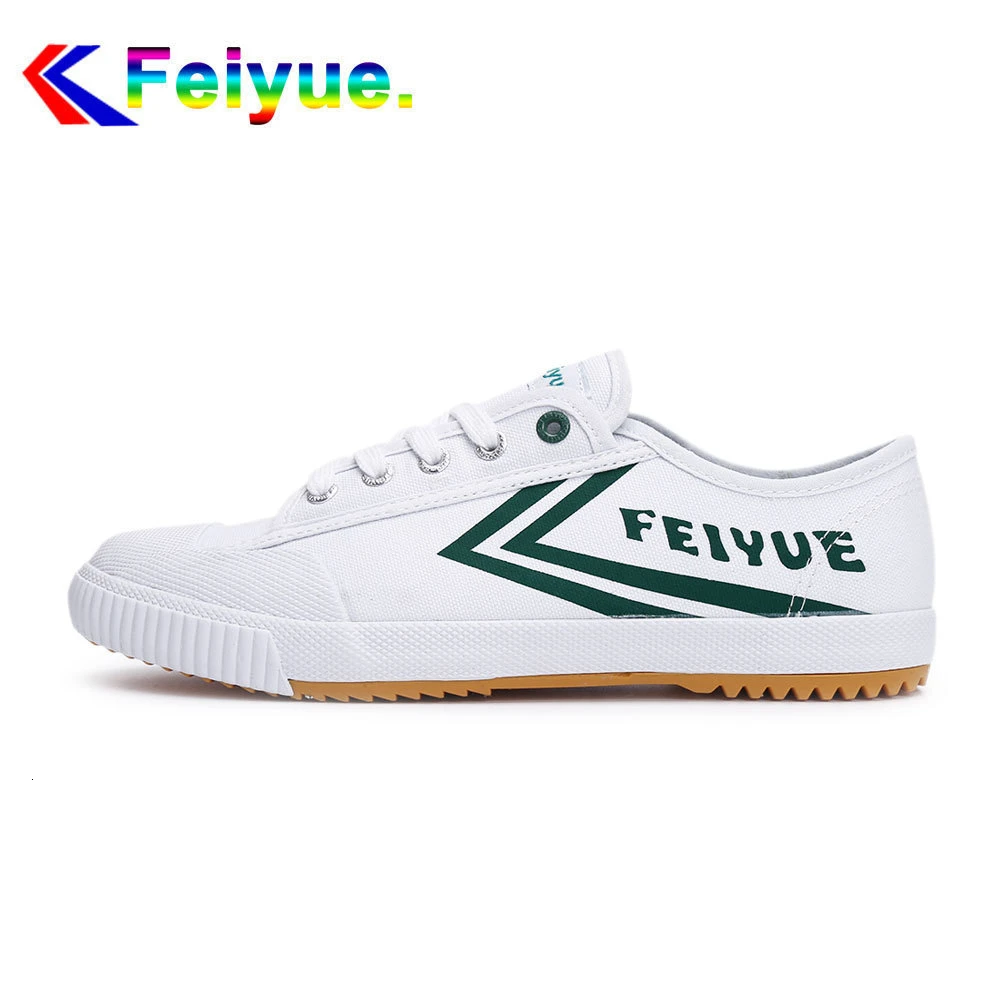 Green 34 French Version Feiyue Shoes Men Women Canvas Shoes Breathable Sneakers Men Flats Chinese Kungfu Shoes Wushu Martial Arts Slipper - Цвет: Green 34