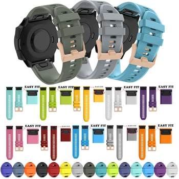 

26 22 20mm Watchband for Garmin Fenix 5S 5 5X Plus 6 6X 6S Pro Watch Quick Release Silicone Easy fit Wristband Strap Accessories