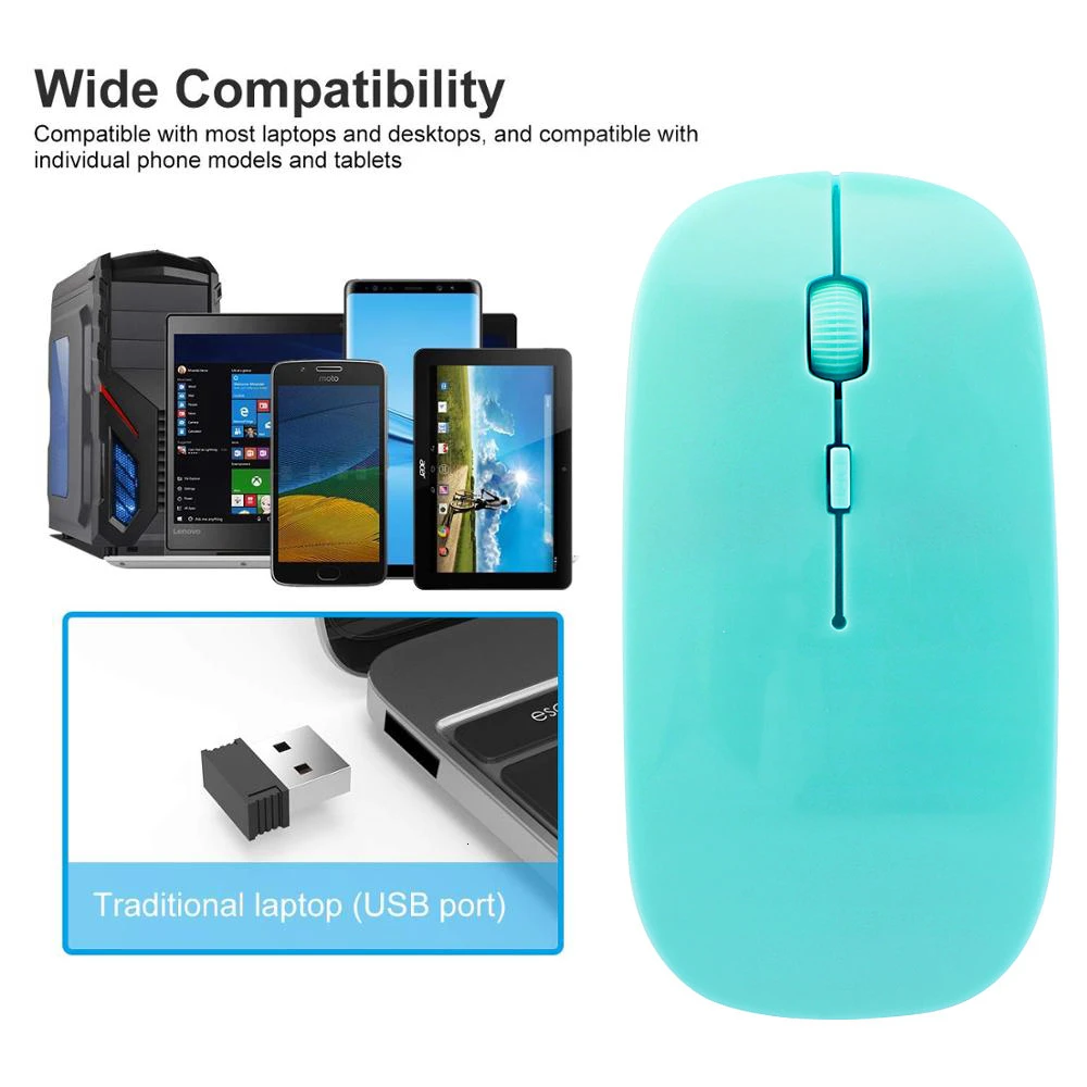 Wireless Computer Mouse Optical Ultra Thin Small Portable USB Mause Pink Blue Ergonomic Office Gaming 3D Mice For PC Laptop Mac Wireless Computer Mouse Optical Ultra Thin Small Portable USB Mause Pink Blue Ergonomic Office Gaming 3D Mice For PC Laptop Mac