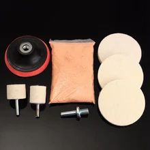 

8-piece Windscreen Scratch Remover Set of Auto Glass Polishing and Grinding Set 120g Cerium Oxide Glass Polishing Accessories