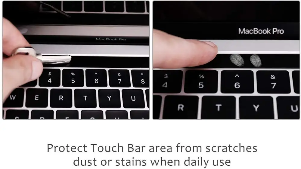 Touch Bar Clear Film Protector Sticker Skin for MacBook Pro 13 15 16 inch A2338 A2289 A2251 A2141 Dust & Scratch Resistant