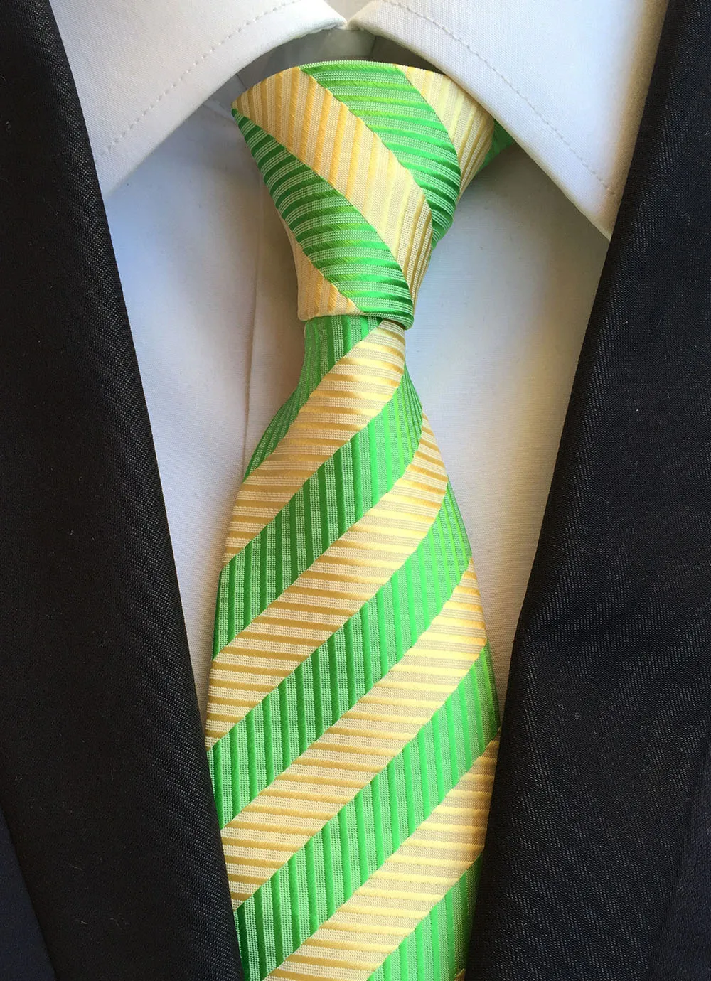 Necktie Мужской Жаккардовый тканый полосатый Свадебный вечерний Рождественский праздничный узкий галстук на шею аксессуар из полиэстера 8 см Шелковый деловой ГАЛСТУК - Цвет: Necktie