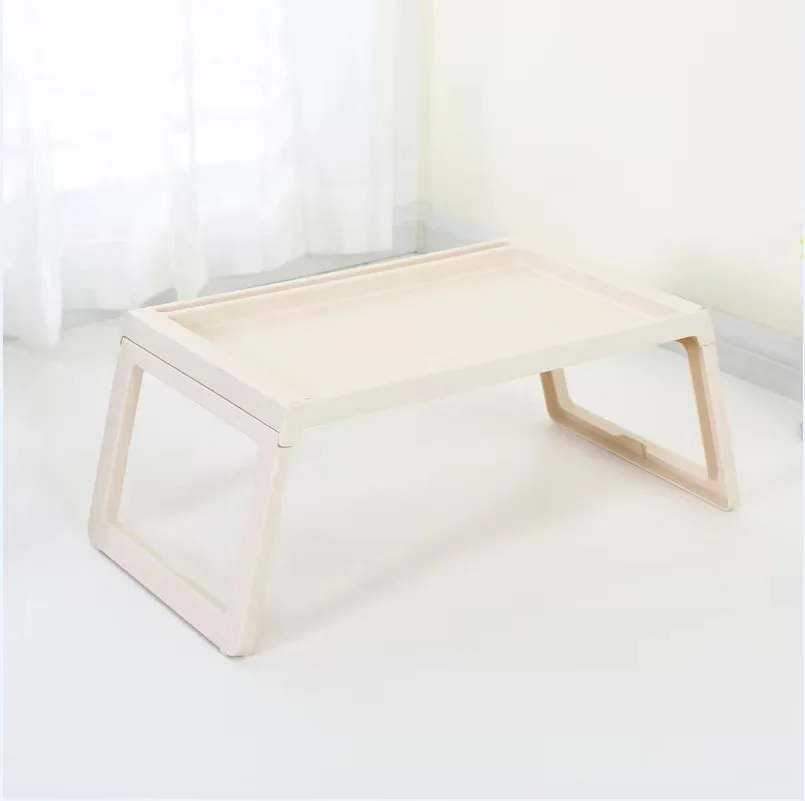 Folding Laptop Table Stand Portable Study Desk Plastic Foldable Computer Desk for Bed Sofa Breakfast Bed Tray Serving Table - Цвет: yellow
