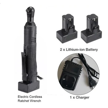 

Electric 28V 3/8 85Nm Cordless Ratchet Right Angle Wrench Battery&Charger
