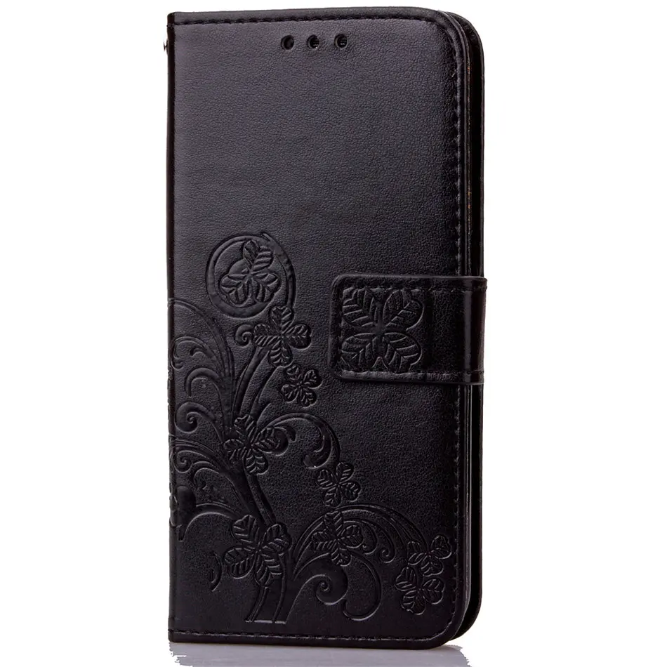 Black Счастливый клевер цветок чехол для samsung Galaxy Note 9 S9 A6 A8 плюс j4 j6 j7 j3 j8 A3 A5 A7 j5 S3 i9300 чехол-книжка Fundas P05G - Цвет: Black