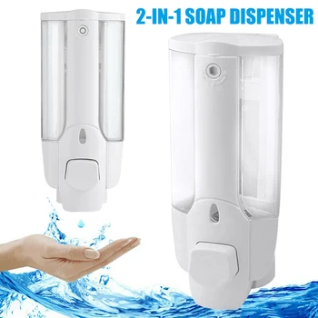 

Wall Mounted Liquid Soap Dispenser Bathroom Hand Wash Shower Gel Pumps ALI88