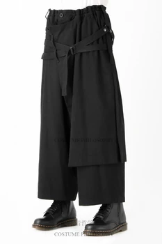 

2020 new fashion men's casual pants wide leg pants stage catwalk trendy pants men's personality harem pants plus size 27-42