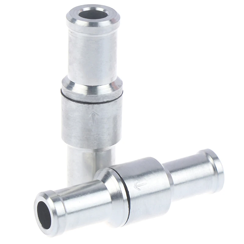 10/12mm Aluminium Alloy One Way Fuel Non Return Check Valve Petrol Diesel for Car Vacuum Hose Oil Water Pumps