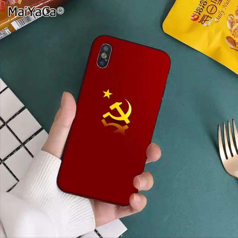 MaiYaCa Советский Союз, СССР Гранж флаг TPU силиконовый чехол для телефона чехол для Apple iphone 11 pro 8 7 66S Plus iphone X XS MAX 5S SE XR