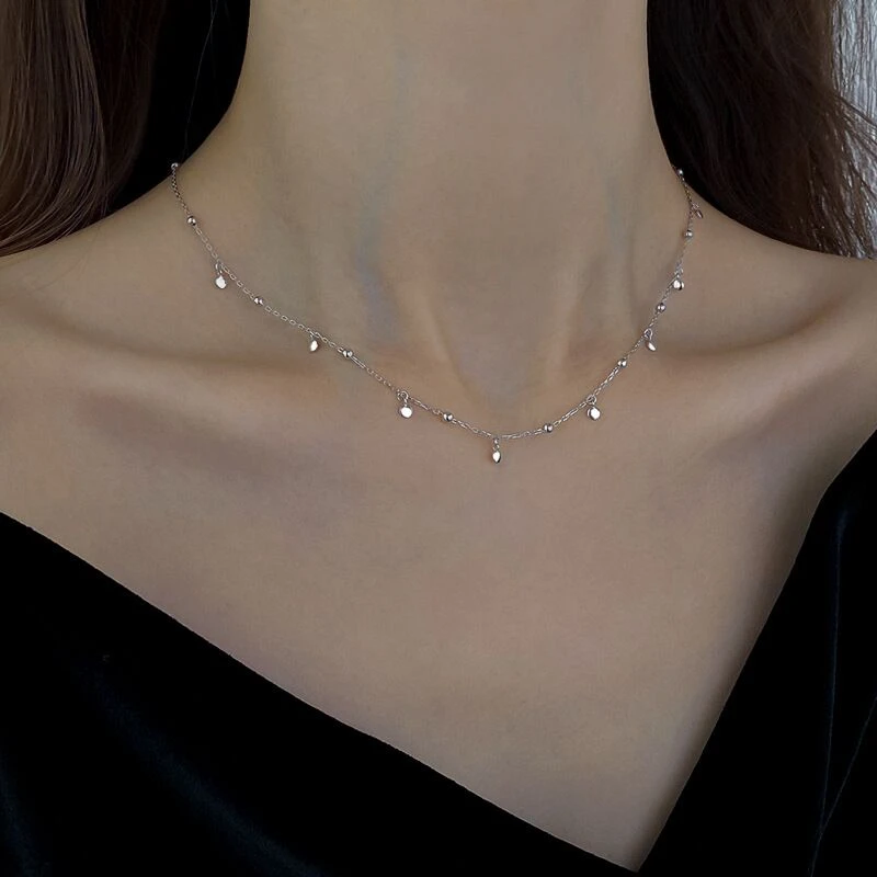 Collar de Gargantilla redonda geométrica de Plata de Ley 925 auténtica para mujer, joyería fina bonitos para regalo|Collares| - AliExpress