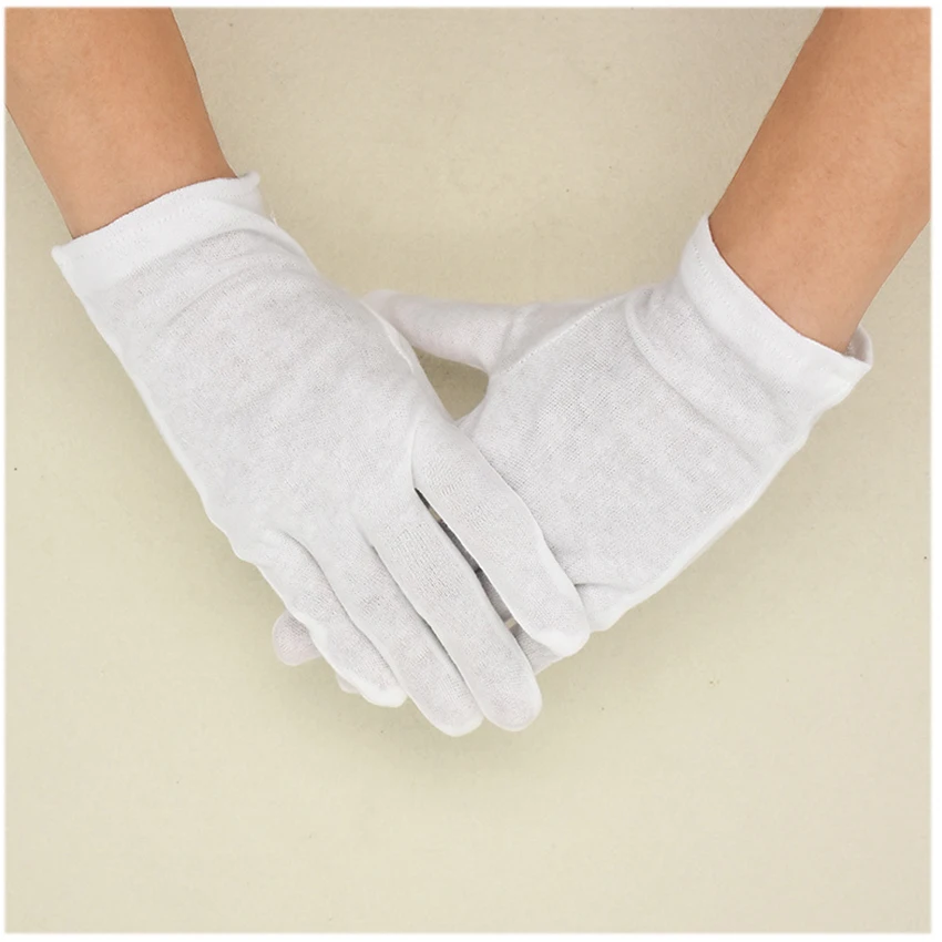 Work Gloves Protective Gloves Cotton Gloves Antistatic Gloves 1 Pair For Coin Jewelry Inspection Driver
