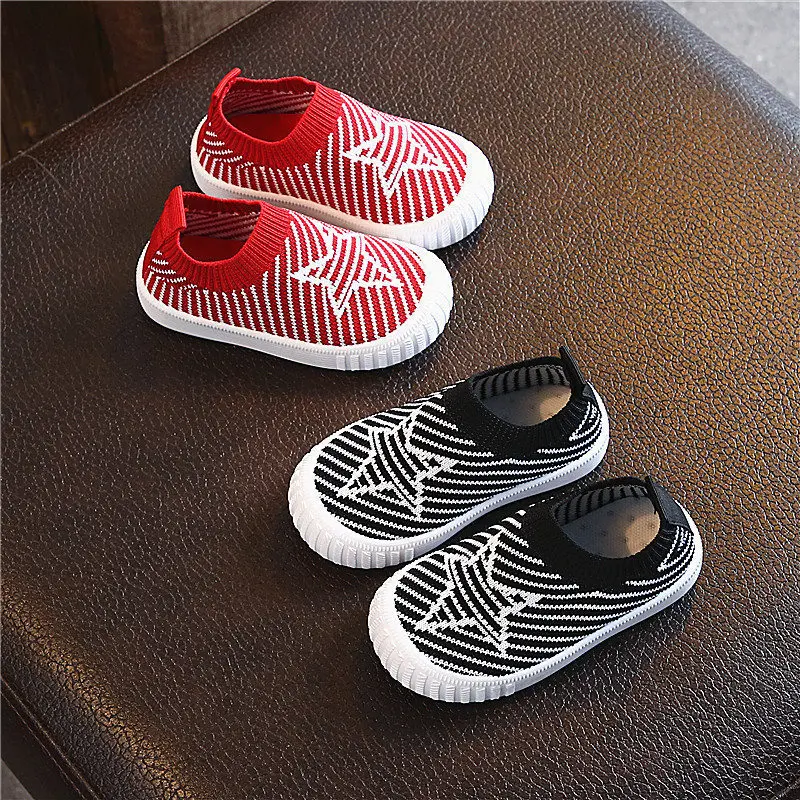 

2019 Spring And Autumn Children Shoes Soft Bottom Men And Women Children Athletic Shoes Slip-on Shoes Slip-on Foot Covering Comf