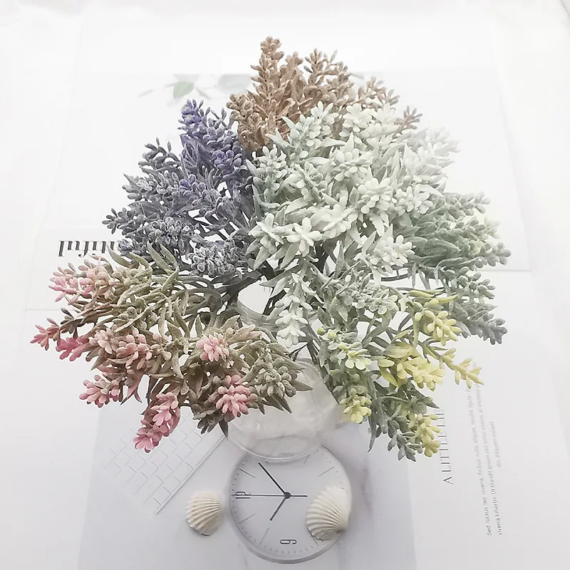6 шт. искусственный Snapdragon поддельные пластиковые сосны Рождество год DIY подарок домашний Свадебный декор аксессуары Искусственные растения цветы