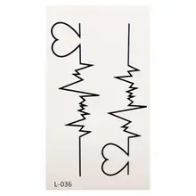 

for Unisex Tattoo Sticker Fashion Unisex Temporary Decor Waterproof Body Love Wave Decoration for Unisex