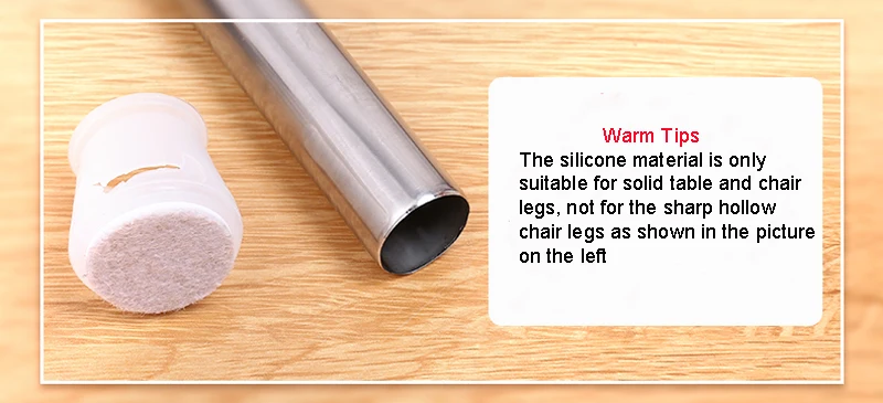 16PCS Silicone Chair Leg Cover Felt Bottom Round Square Furniture Feet Caps Floor Protector Pads for Chair Leg Black Brown White