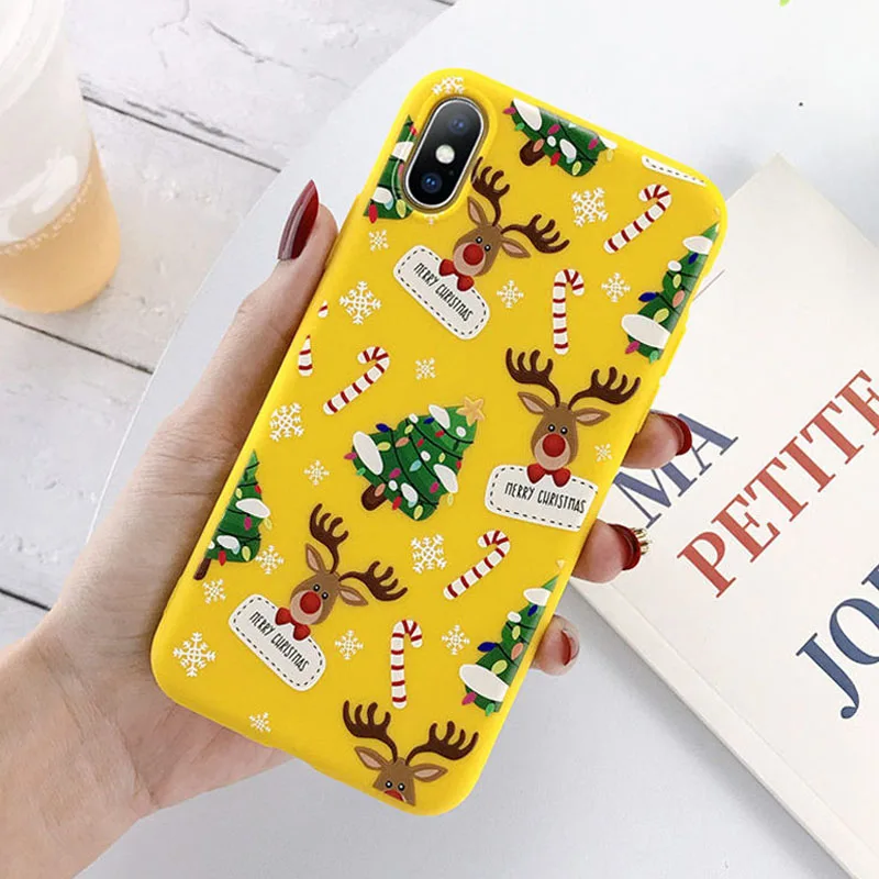 7625Y Moskado чехол для телефона с рождественским рисунком для iPhone 11 Pro X XR XS Max 7 8 6 6s Plus 5 SE милый олень Животные Мягкий ТПУ силиконовый чехол - Цвет: 7625Y