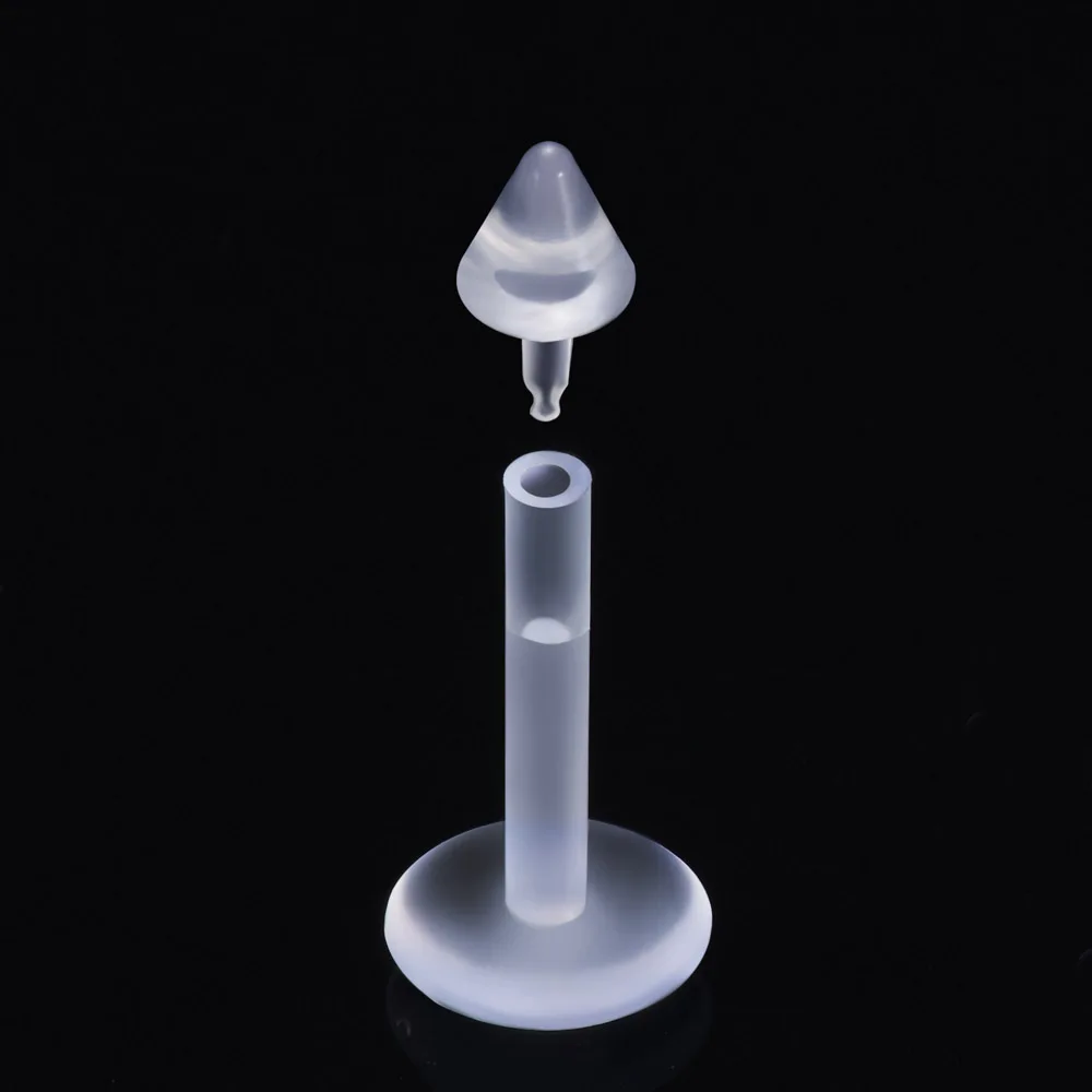 Пирсинг Labret 5 шт. прозрачный Невидимый Bioflex губы кольцо для Козелка спираль уха мягкие ювелирные изделия для тела женские аксессуары