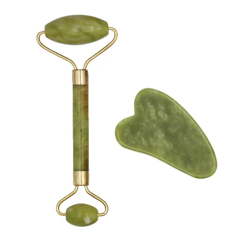 

Natural Jade Massage Roller Guasha Board SPA Scraper Stone Facial Anti-wrinkle Treatment Body Facial Massager Health Care Tools