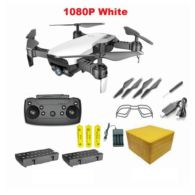 1080P White 2B FB Дрон SSTI-VSG M69 FPV 4K с широкоугольной WiFi камерой 1080P HD складной Радиоуправляемый мини-Квадрокоптер Вертолет VS VISUO XS809HW E58 - Цвет: 1080P White 2B FB