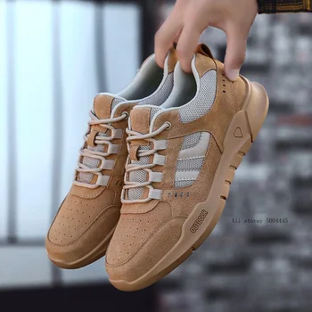 

Fashion Outdoor lace-up Genuine leather Men Shoes Casual Breathable Flats Male Fashion Lace Up Non-slip Masculino Adulto w5