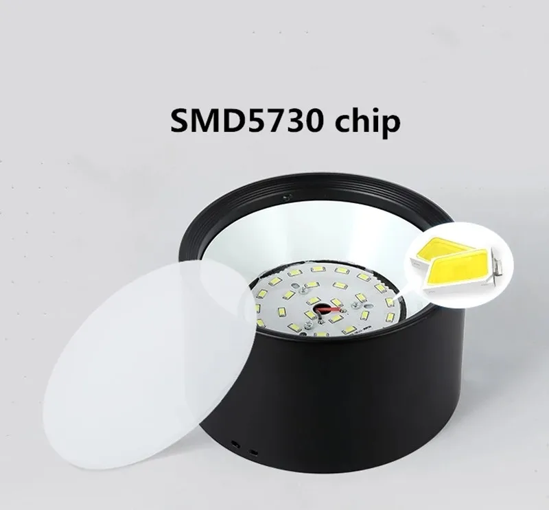 Round dimmable LED ceiling light SMD5730 7W9W12W15W18W 20W AC85-265V lamp indoor lighting spotlight slim led downlights