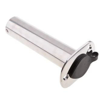 

2x Rod Holder Stainless Steel Flush Mount 90 Degree Boat Fishing Rod Holders